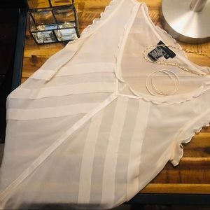 🌸 Sheer Off-White BCBG Top
